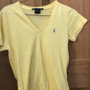 Ralph Lauren yellow polo tee,size small.